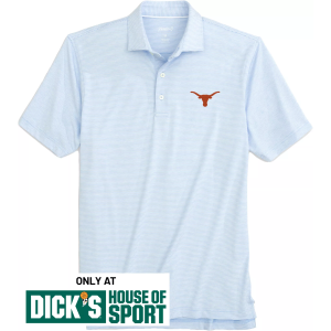 Johnnie-O Men's Texas Longhorns Gulf Blue Lyndonn Polo, Large | Great Father's Day Gift
