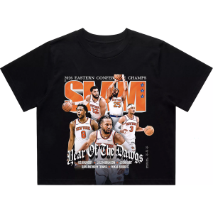 SLAM Women's New York Knicks Black Starting 5 T-Shirt, Large