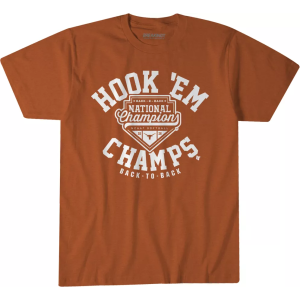 Breakingt BreakingT Adult 2026 Women's College World Series Softball Champions Texas Longhorns Hook 'Em Back-to-Back Champs Orange T-Shirt, XL - $26.97 at DICK'S Sporting Goods