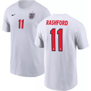 Nike Adult England Marcus Rashford #11 Home T-Shirt, Men's, XL, White