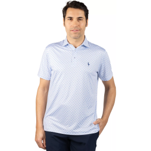 TailorByrd Men's Carts and Byrds Performance Polo, Large, White