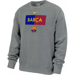 Nike Adult FC Barcelona 2026 Home Club Hoodie, Men's, Small, Gray