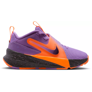 Nike Kids' Preschool Hustle D12 Basketball Shoes, Size 1, Purple/Orange/Gray