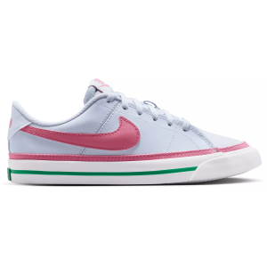 Nike Kids' Grade School Court Legacy Shoes, Size 5, Gray/Pink/White/Green