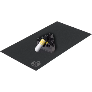 Saris Bike Trainer Accessory Kit with Bike Mat, Climbing Riser Block, and Towel, Black