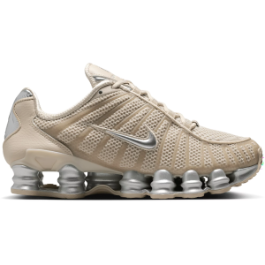 Nike Women's Shox TL Shoes, Size 9, Cream Ii/Mtlc Silver/Blk