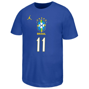 Jordan Youth Brazil Raphinha #11 Away T-Shirt, Large, Multi