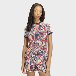 adidas Originals x Liberty London Women's Cali Tee, Small, Multicolor/Night Indigo
