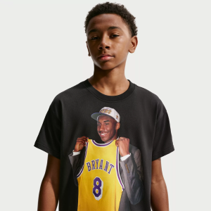Nike Kids' Kobe Bryant Dri-FIT Max90 Draft Day Graphic Tee, Large, Black