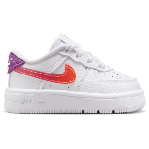 Nike Kids' Grade School Air Force 1 Shoes, Size 7, White/Purple/Orange