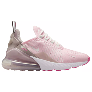 Nike Kids' Grade School Air Max 270 Shoes, Size 6, White/Grey/Pink