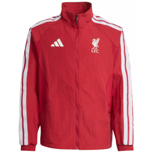 adidas Youth Liverpool 2026 Maroon Home Anthem Full Zip Jacket, Small, Red