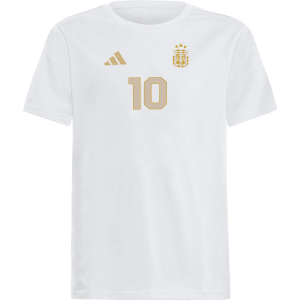 adidas Youth Argentina White Lionel Messi #10 T-Shirt, Medium