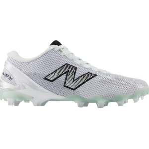 New Balance FreezeLX V5 Low Lacrosse Cleats, M5/W6.5, White/Black