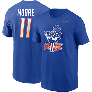 Nike Adult Boise State Broncos Kelle Moore "KE11EN" T-Shirt, Men's, Small, Blue