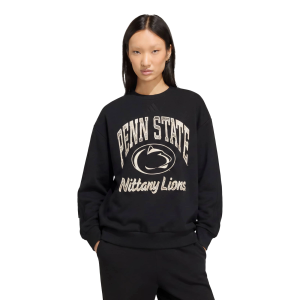 adidas Women's Penn State Nittany Lions Fleece Crew Sweatshirt, Medium, Black