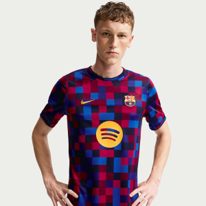 Nike Adult FC Barcelona 2026 Home Prematch Replica Jersey, Men's, Small, Red