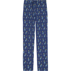 GOAT USA Men's Thumbs-Up Football Pajama Pants, Large, Navy