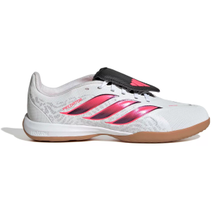 adidas Predator League FT Indoor Soccer Shoes, Size 4.5, White/Pink