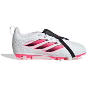 adidas Predator Club FT Kids' EL FG/MG Soccer Cleats, Size 4.5, White/Pink