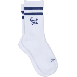 GOAT USA Youth Striped Retro Crew Socks, White