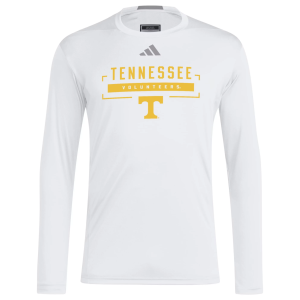 adidas Men's Tennessee Volunteers White D4T Icon Long Sleeve Shirt, Small