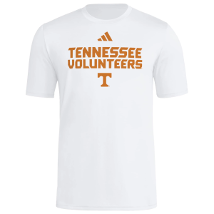 adidas Men's Tennessee Volunteers White Pregame T-Shirt, Small