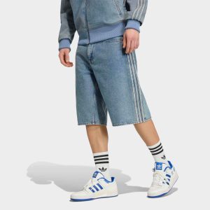 adidas Originals Men's Denim 10'' Shorts, Size 36, Worn Blue Denim