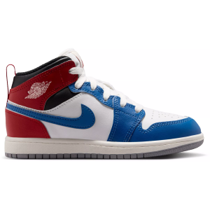Jordan Jordan Kids' Preschool Air Jordan 1 Mid Basketball Shoes, Size 12, Blue/White/Red - $74.99 at DICK'S Sporting Goods