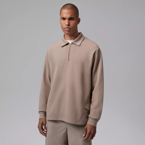 Jordan Jordan Men's Golf  1/2 Zip Collared Long Sleeve Shirt, Large, Khaki - $100.00 at DICK'S Sporting Goods