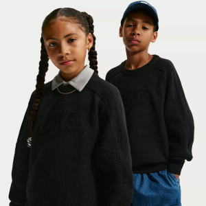 Nike Kids' Crewneck Sweater, Large, Black