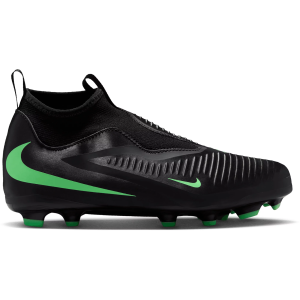 Nike Kids' Phantom 6 High Academy FG Soccer Cleats, Size 2, Black/Green