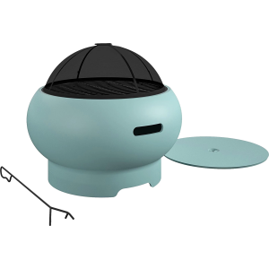 Novogratz Novogratz Asher 27" Wood Burning Fire Pit with Grilling Surface, Aqua Haze - $309.99 at DICK'S Sporting Goods