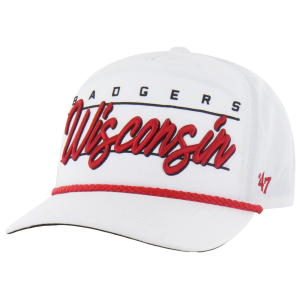 '47 '47 Adult Wisconsin Badgers White Brrr Condor Hitch Adjustable Hat, Men's - $42.00 at DICK'S Sporting Goods