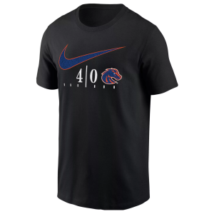 Nike Adult Boise State 40th Anniversary "The Blue" Turf T-Shirt, Men's, Large, Black