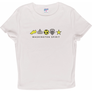 Charlie Hustle Charlie Hustle Women's Washington Spirit White Micro City Away T-Shirt, Large - $38.00 at DICK'S Sporting Goods