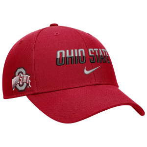 Nike Adult Ohio State Buckeyes Red Rise Game Day Structured Adjustable Hat, Men's, Medium/Large