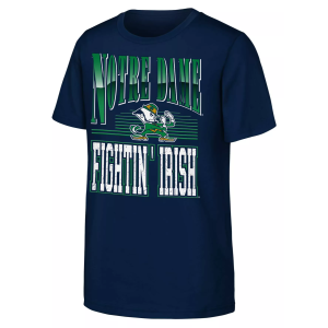 NCAA Youth Notre Dame Fighting Irish Navy Chrome Header T-Shirt, Medium, Blue