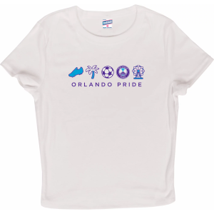 Charlie Hustle Charlie Hustle Women's Orlando Pride White Micro City Away T-Shirt, Large - $19.00 at DICK'S Sporting Goods