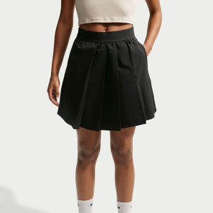 Nike Women's 24.7 PerfectStretch Dri-FIT UV Protection High-Rise Pleated Skirt, XS, Black