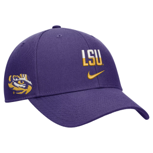 Nike Adult LSU Tigers Purple Rise Game Day Structured Adjustable Hat, Men's, Medium/Large