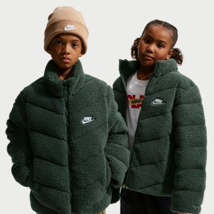 Nike Kids' ADP Therma-FIT Puffer, Large, CamoGreen/CamoGreen/White