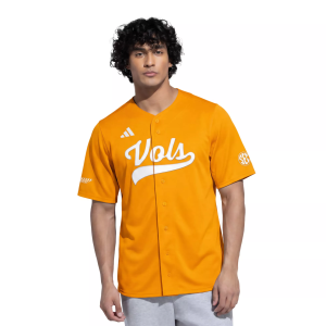 adidas Men's Tennessee Volunteers Bright Orange Dugout Jersey, Small