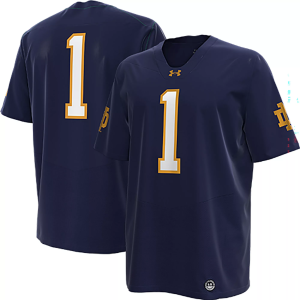 Under Armour Youth Notre Dame Fighting Irish Navy Replica Home Jersey, Medium, Blue