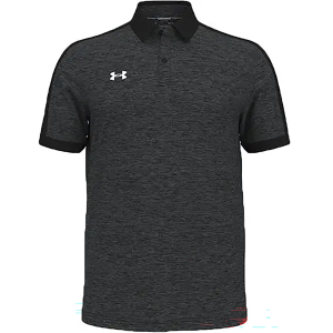 Under Armour Men's Trophy Short Sleeve Polo, Large, Black/White