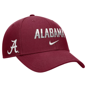 Nike Adult Alabama Crimson Tide Crimson Rise Game Day Structured Adjustable Hat, Men's, Medium/Large, Red