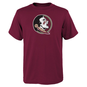 NCAA Youth Florida State Seminoles Garnet Primary Logo T-Shirt, Small, Red