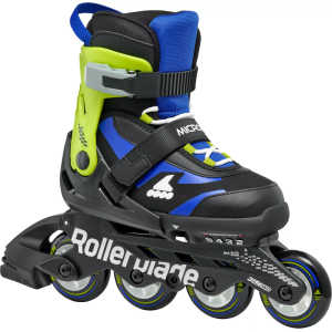 Rollerblade Kids' Microblade Adjustable Inline Skates, Size 11-1, Black/Blue
