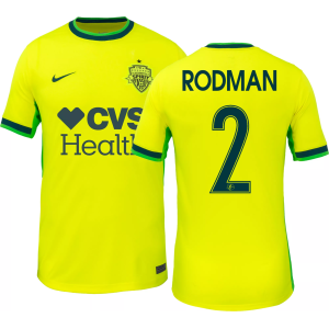 Nike Adult Washington Spirit Trinity Rodman #2 Yellow 2026 Away Replica Jersey, Men's, Large