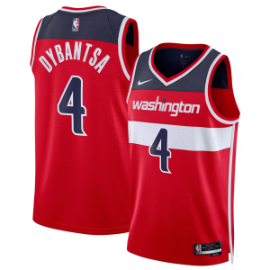Nike Men's Washington Wizards Red AJ Dybantsa #4 Icon Edition Jersey, XL